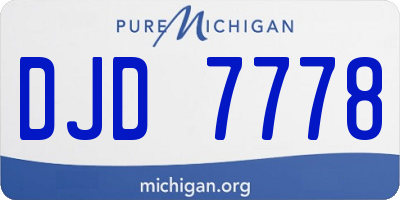 MI license plate DJD7778