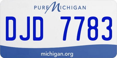 MI license plate DJD7783
