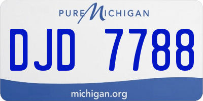 MI license plate DJD7788