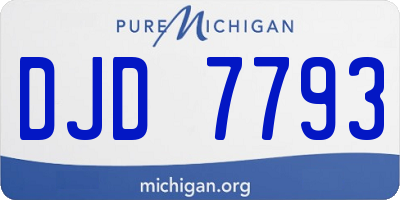 MI license plate DJD7793