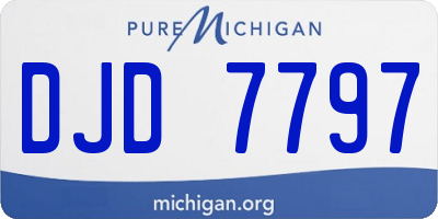MI license plate DJD7797