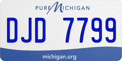MI license plate DJD7799