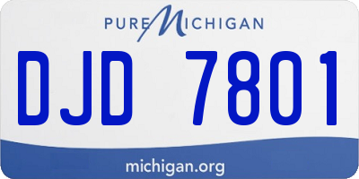 MI license plate DJD7801