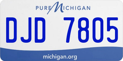 MI license plate DJD7805