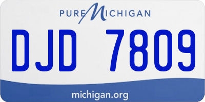 MI license plate DJD7809