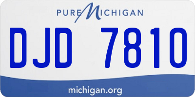 MI license plate DJD7810