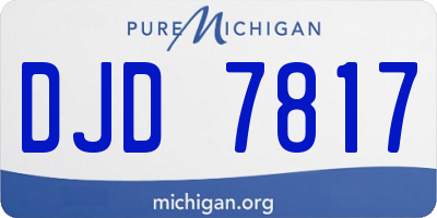MI license plate DJD7817