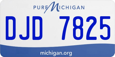 MI license plate DJD7825
