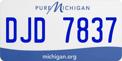 MI license plate DJD7837