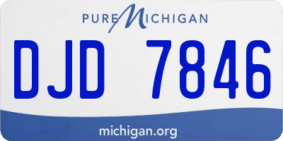 MI license plate DJD7846
