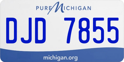 MI license plate DJD7855