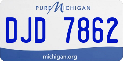 MI license plate DJD7862