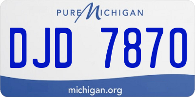 MI license plate DJD7870