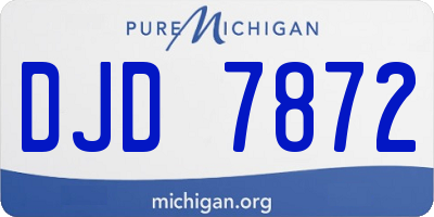 MI license plate DJD7872