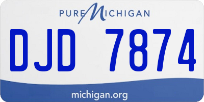 MI license plate DJD7874