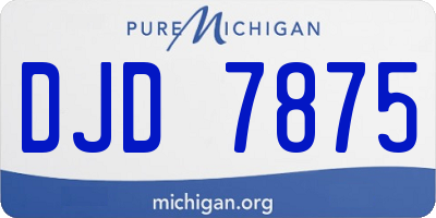 MI license plate DJD7875