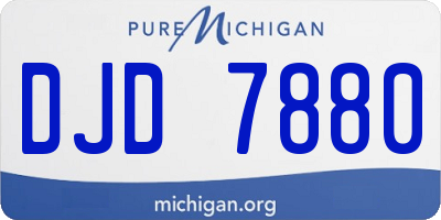 MI license plate DJD7880