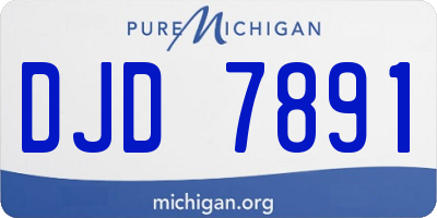 MI license plate DJD7891