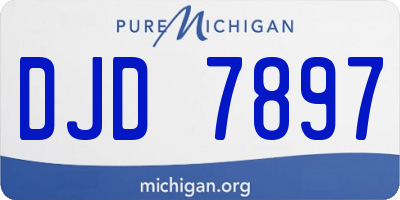 MI license plate DJD7897