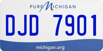 MI license plate DJD7901