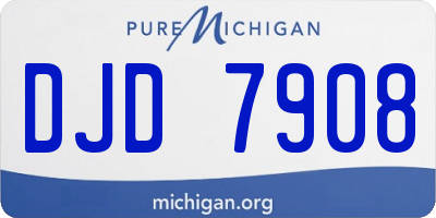 MI license plate DJD7908