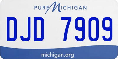 MI license plate DJD7909