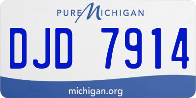 MI license plate DJD7914