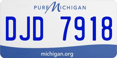 MI license plate DJD7918