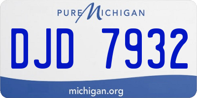 MI license plate DJD7932