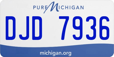 MI license plate DJD7936