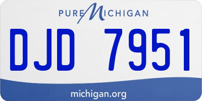 MI license plate DJD7951