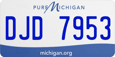 MI license plate DJD7953