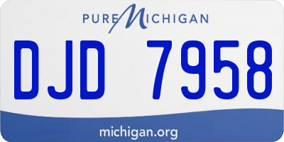 MI license plate DJD7958