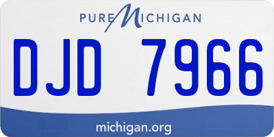 MI license plate DJD7966