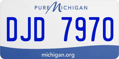 MI license plate DJD7970