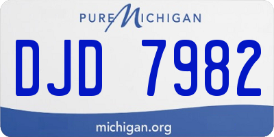 MI license plate DJD7982
