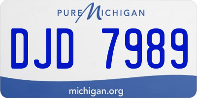 MI license plate DJD7989