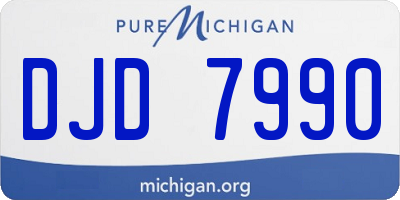 MI license plate DJD7990