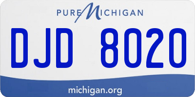MI license plate DJD8020