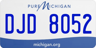 MI license plate DJD8052