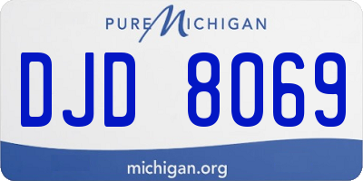 MI license plate DJD8069