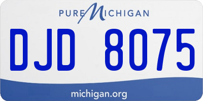 MI license plate DJD8075