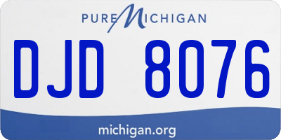 MI license plate DJD8076