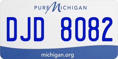 MI license plate DJD8082
