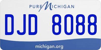 MI license plate DJD8088