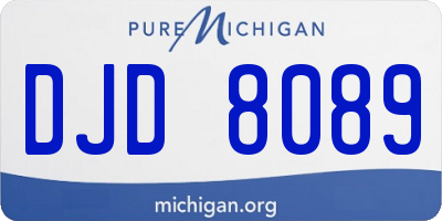 MI license plate DJD8089