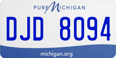 MI license plate DJD8094