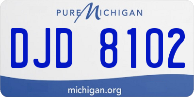 MI license plate DJD8102