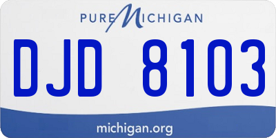 MI license plate DJD8103
