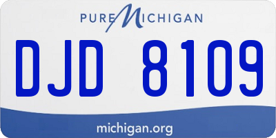 MI license plate DJD8109